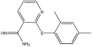 2-[(2,4-dimethylphenyl)sulfanyl]pyridine-3-carboximidamide 结构式