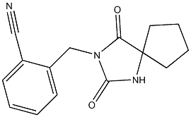 2-[(2,4-dioxo-1,3-diazaspiro[4.4]non-3-yl)methyl]benzonitrile 结构式