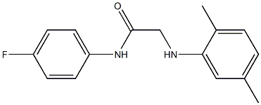 2-[(2,5-dimethylphenyl)amino]-N-(4-fluorophenyl)acetamide 结构式