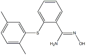 2-[(2,5-dimethylphenyl)sulfanyl]-N'-hydroxybenzene-1-carboximidamide 结构式