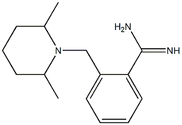 2-[(2,6-dimethylpiperidin-1-yl)methyl]benzenecarboximidamide 结构式