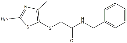 2-[(2-amino-4-methyl-1,3-thiazol-5-yl)sulfanyl]-N-benzylacetamide 结构式