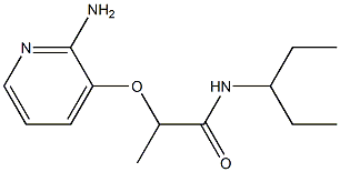 2-[(2-aminopyridin-3-yl)oxy]-N-(pentan-3-yl)propanamide 结构式