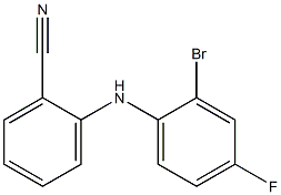 2-[(2-bromo-4-fluorophenyl)amino]benzonitrile 结构式
