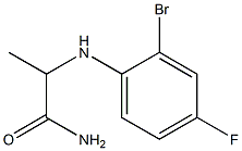 2-[(2-bromo-4-fluorophenyl)amino]propanamide 结构式