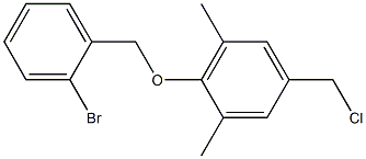 2-[(2-bromophenyl)methoxy]-5-(chloromethyl)-1,3-dimethylbenzene 结构式