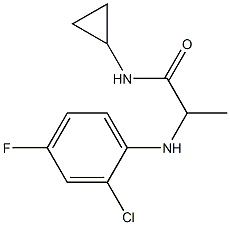 2-[(2-chloro-4-fluorophenyl)amino]-N-cyclopropylpropanamide 结构式