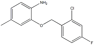 2-[(2-chloro-4-fluorophenyl)methoxy]-4-methylaniline 结构式