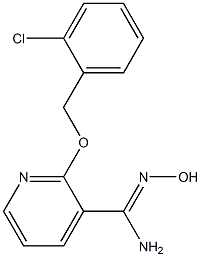 2-[(2-chlorobenzyl)oxy]-N'-hydroxypyridine-3-carboximidamide 结构式