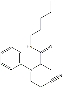 2-[(2-cyanoethyl)(phenyl)amino]-N-pentylpropanamide 结构式