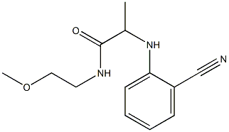 2-[(2-cyanophenyl)amino]-N-(2-methoxyethyl)propanamide 结构式
