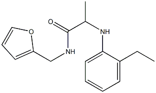 2-[(2-ethylphenyl)amino]-N-(furan-2-ylmethyl)propanamide 结构式