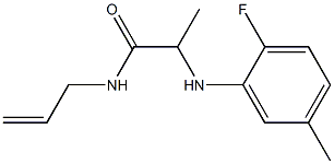 2-[(2-fluoro-5-methylphenyl)amino]-N-(prop-2-en-1-yl)propanamide 结构式