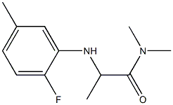 2-[(2-fluoro-5-methylphenyl)amino]-N,N-dimethylpropanamide 结构式