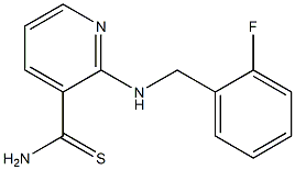 2-[(2-fluorobenzyl)amino]pyridine-3-carbothioamide 结构式