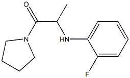 2-[(2-fluorophenyl)amino]-1-(pyrrolidin-1-yl)propan-1-one 结构式