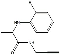 2-[(2-fluorophenyl)amino]-N-(prop-2-yn-1-yl)propanamide 结构式