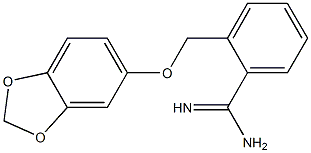 2-[(2H-1,3-benzodioxol-5-yloxy)methyl]benzene-1-carboximidamide 结构式