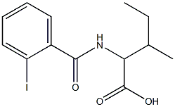 2-[(2-iodobenzoyl)amino]-3-methylpentanoic acid 结构式