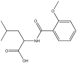 2-[(2-methoxybenzoyl)amino]-4-methylpentanoic acid 结构式