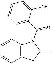 2-[(2-methyl-2,3-dihydro-1H-indol-1-yl)carbonyl]phenol 结构式