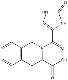 2-[(2-oxo-2,3-dihydro-1H-imidazol-4-yl)carbonyl]-1,2,3,4-tetrahydroisoquinoline-3-carboxylic acid 结构式