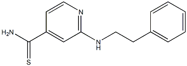 2-[(2-phenylethyl)amino]pyridine-4-carbothioamide 结构式