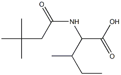 2-[(3,3-dimethylbutanoyl)amino]-3-methylpentanoic acid 结构式