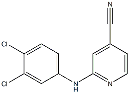 2-[(3,4-dichlorophenyl)amino]pyridine-4-carbonitrile 结构式