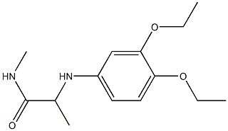 2-[(3,4-diethoxyphenyl)amino]-N-methylpropanamide 结构式