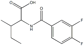 2-[(3,4-difluorophenyl)formamido]-3-methylpentanoic acid 结构式