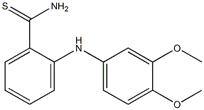 2-[(3,4-dimethoxyphenyl)amino]benzene-1-carbothioamide 结构式