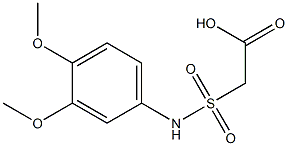 2-[(3,4-dimethoxyphenyl)sulfamoyl]acetic acid 结构式