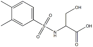 2-[(3,4-dimethylbenzene)sulfonamido]-3-hydroxypropanoic acid 结构式