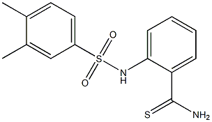 2-[(3,4-dimethylbenzene)sulfonamido]benzene-1-carbothioamide 结构式