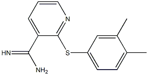 2-[(3,4-dimethylphenyl)sulfanyl]pyridine-3-carboximidamide 结构式
