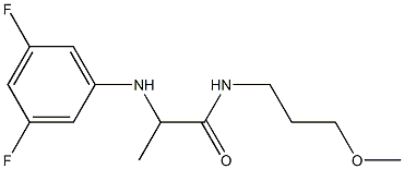 2-[(3,5-difluorophenyl)amino]-N-(3-methoxypropyl)propanamide 结构式