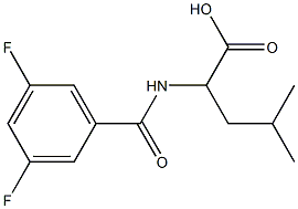 2-[(3,5-difluorophenyl)formamido]-4-methylpentanoic acid 结构式