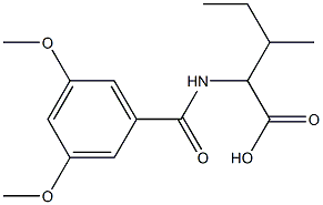 2-[(3,5-dimethoxybenzoyl)amino]-3-methylpentanoic acid 结构式