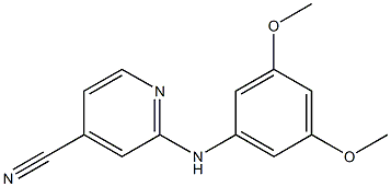 2-[(3,5-dimethoxyphenyl)amino]isonicotinonitrile 结构式