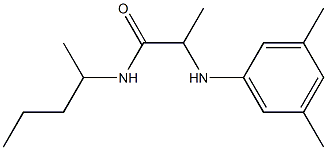 2-[(3,5-dimethylphenyl)amino]-N-(pentan-2-yl)propanamide 结构式