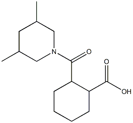 2-[(3,5-dimethylpiperidin-1-yl)carbonyl]cyclohexanecarboxylic acid 结构式