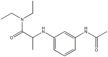 2-[(3-acetamidophenyl)amino]-N,N-diethylpropanamide 结构式