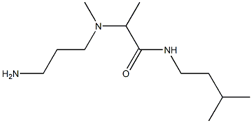 2-[(3-aminopropyl)(methyl)amino]-N-(3-methylbutyl)propanamide 结构式
