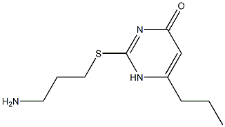 2-[(3-aminopropyl)sulfanyl]-6-propyl-1,4-dihydropyrimidin-4-one 结构式