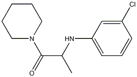 2-[(3-chlorophenyl)amino]-1-(piperidin-1-yl)propan-1-one 结构式