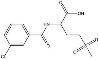 2-[(3-chlorophenyl)formamido]-4-methanesulfonylbutanoic acid 结构式