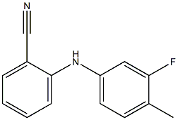 2-[(3-fluoro-4-methylphenyl)amino]benzonitrile 结构式