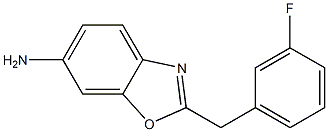 2-[(3-fluorophenyl)methyl]-1,3-benzoxazol-6-amine 结构式