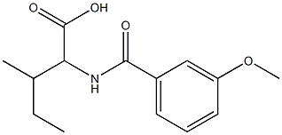 2-[(3-methoxybenzoyl)amino]-3-methylpentanoic acid 结构式